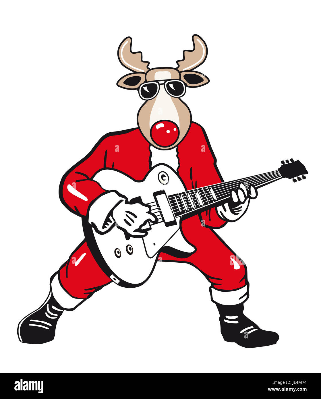 christmas reindeer rocker Stock Photo