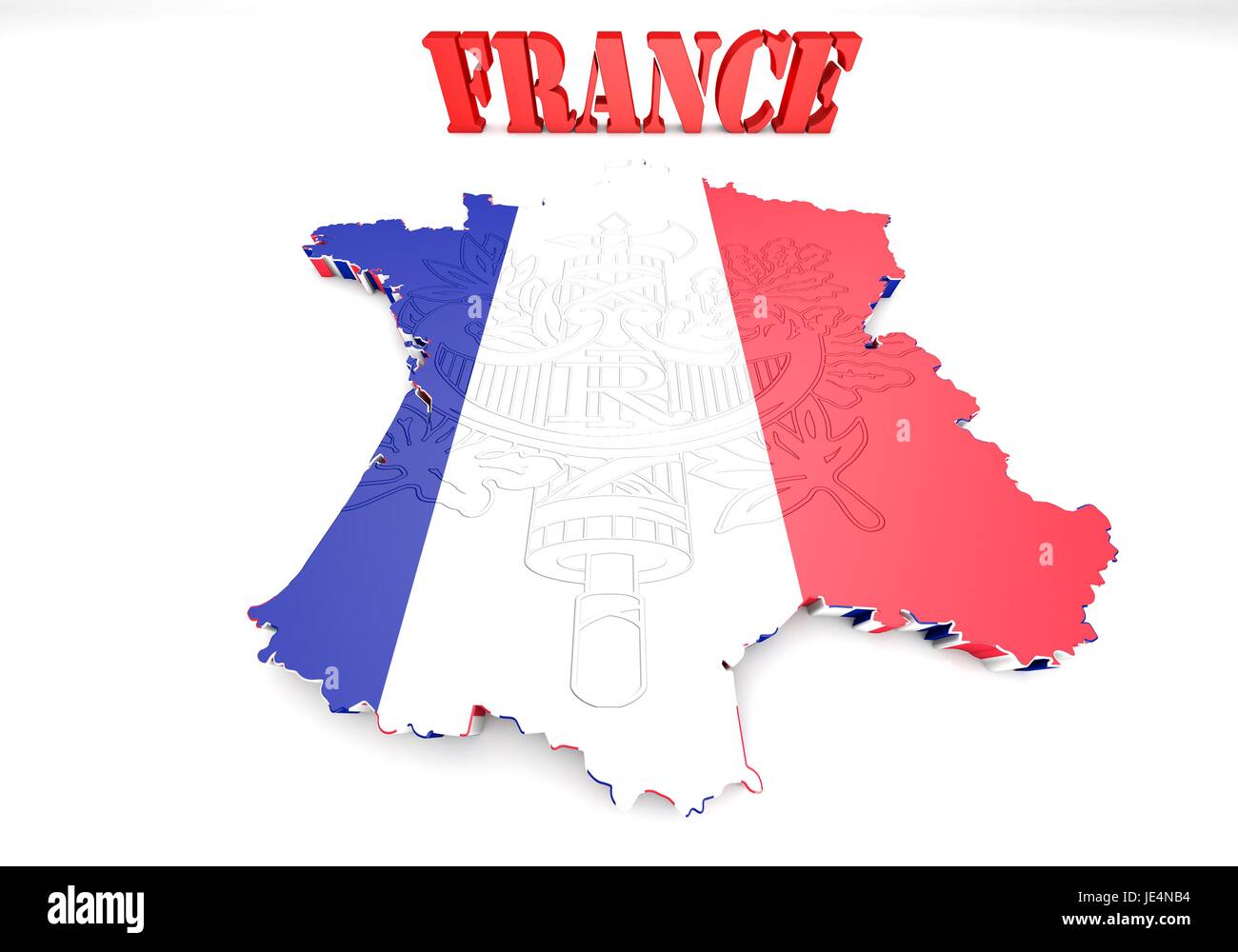Map france flag colors 3d hi-res stock photography and images - Alamy