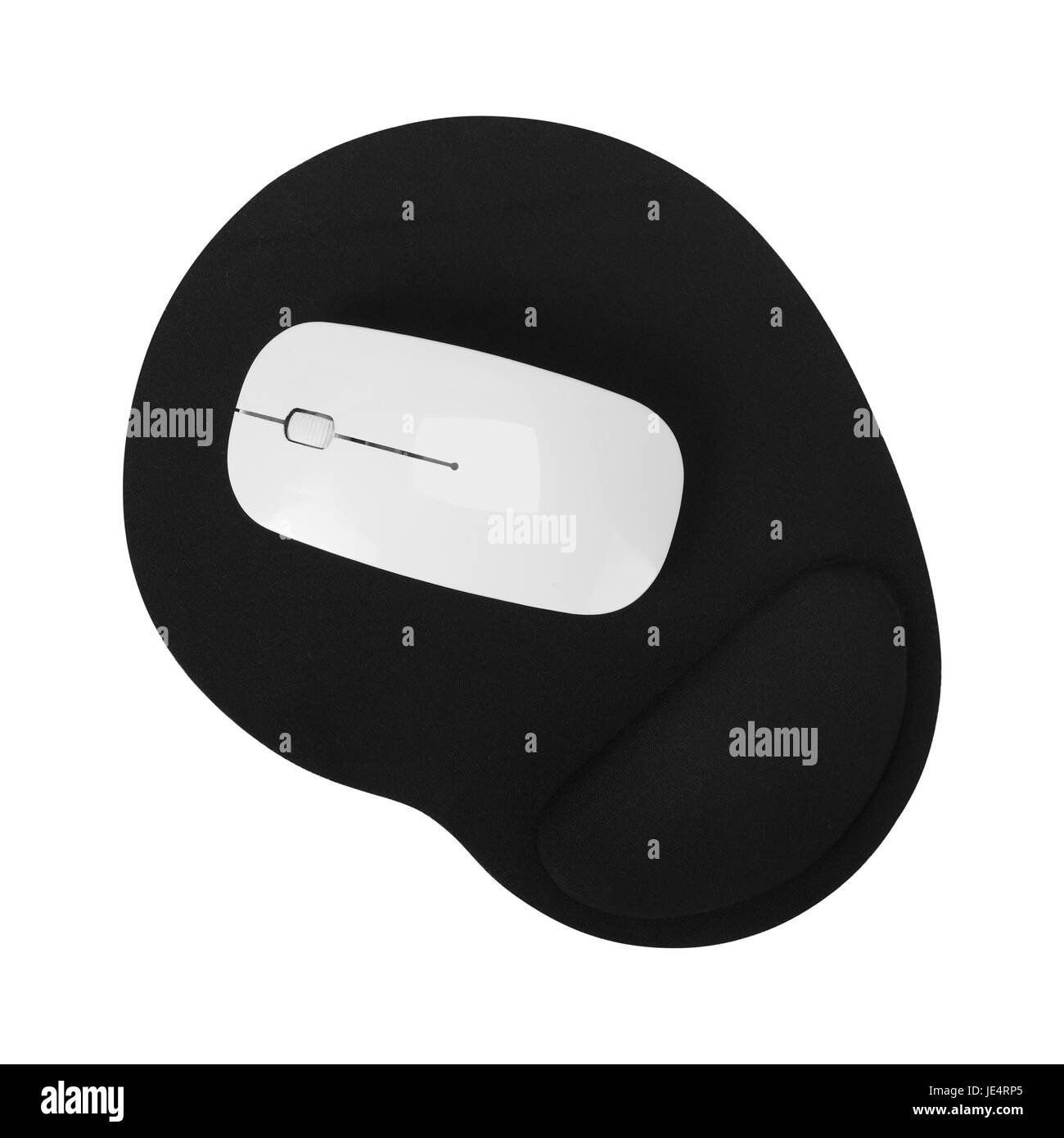 Computer mouse and Mousepad isolated on a white background Stock Photo