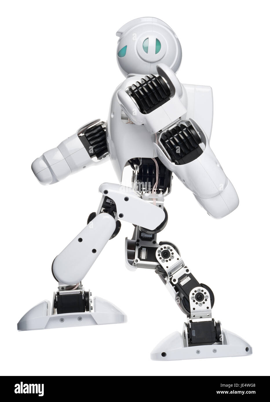 Programmable robot for education isolated on a white background. Electronic  white and red robot which can walk and execute user's commands. A low leve  Stock Photo - Alamy