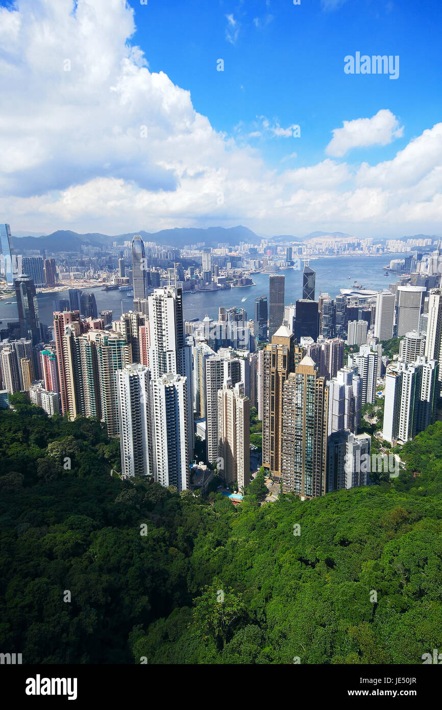 Hong Kong skyline from Victoria Peak Stock Photo - Alamy
