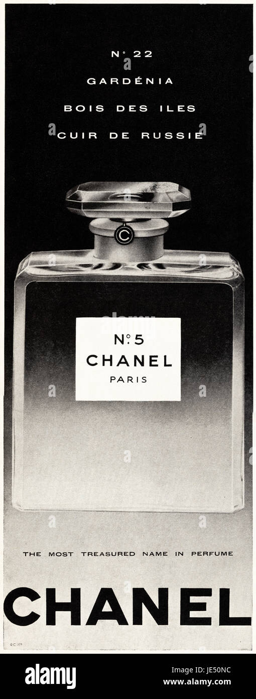 1960s advertisement advertising Chanel No 5 perfume in magazine dated 5th  December 1960 Stock Photo - Alamy