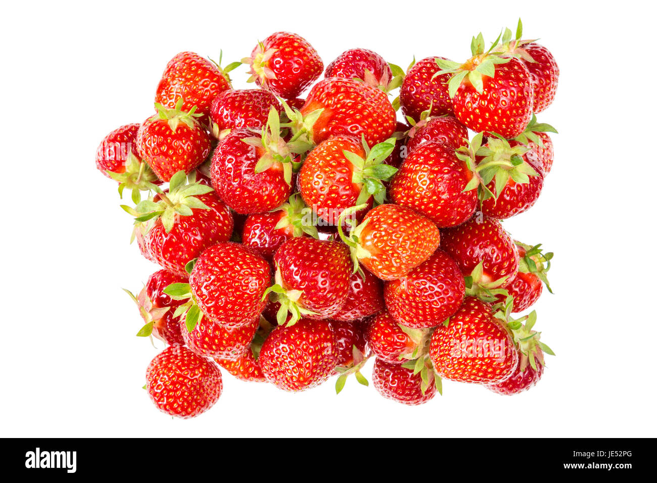 Pile of fresh and tasty strawberries, isolated on white background ...