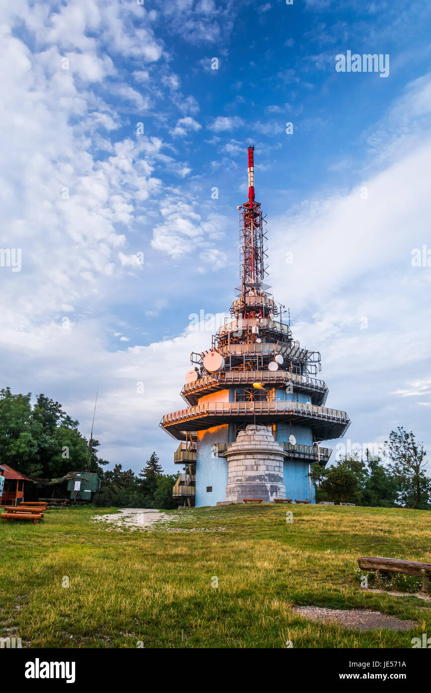 Sunlit TV and GSM Transmitter on Zobor Mountain, Nitra, Slovakia Stock  Photo - Alamy
