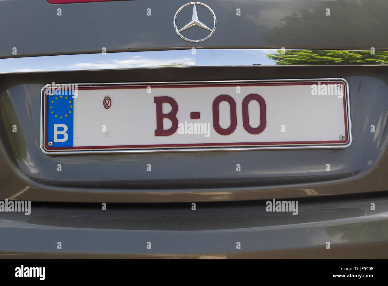 Unique Belgian number plate Stock Photo Alamy