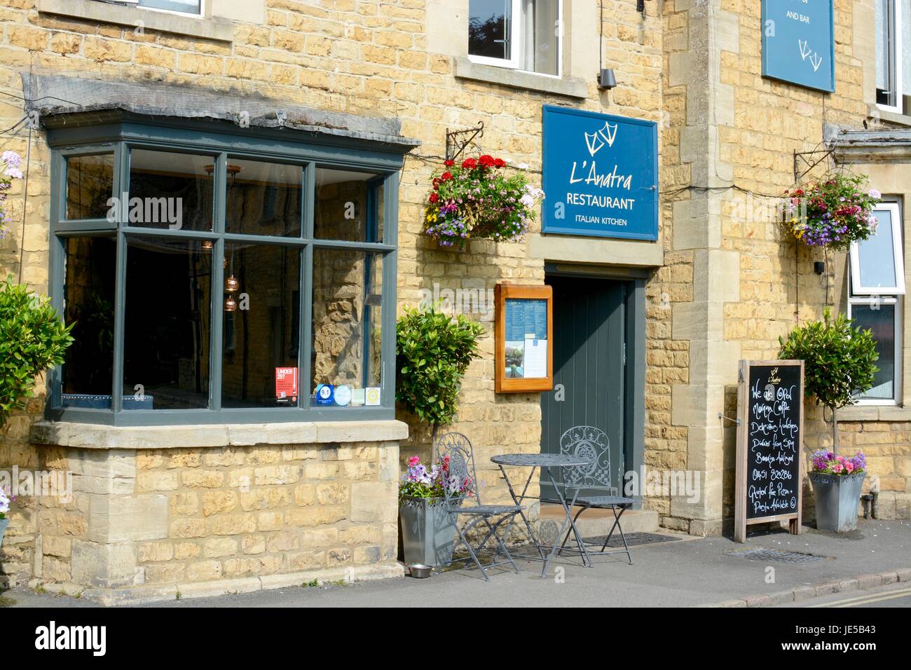 L'Abattra restaurant in Bourton on the Water,Cotswolds,England Stock Photo