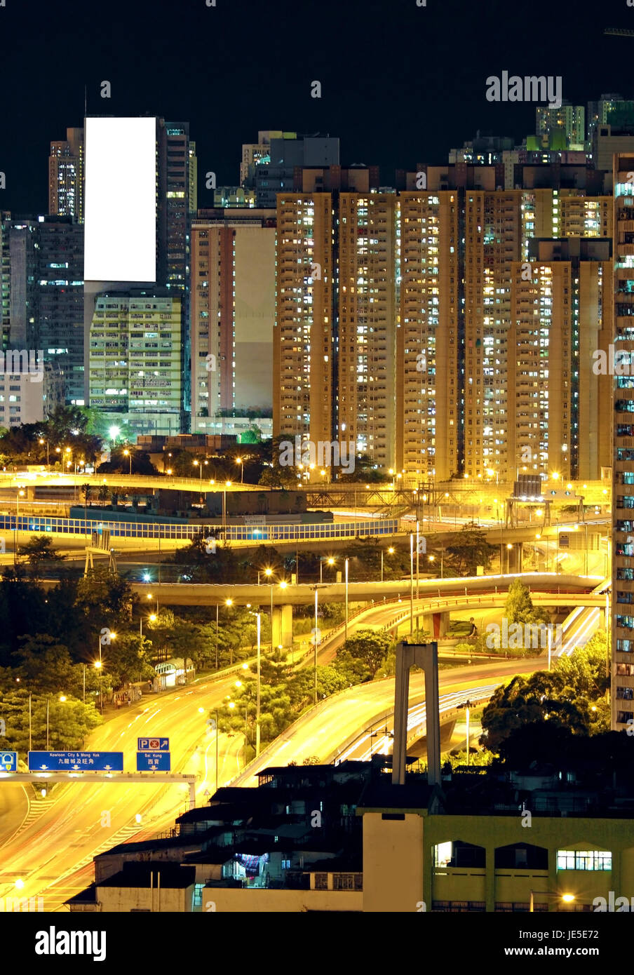 Hong Kong downtown at night Stock Photo - Alamy
