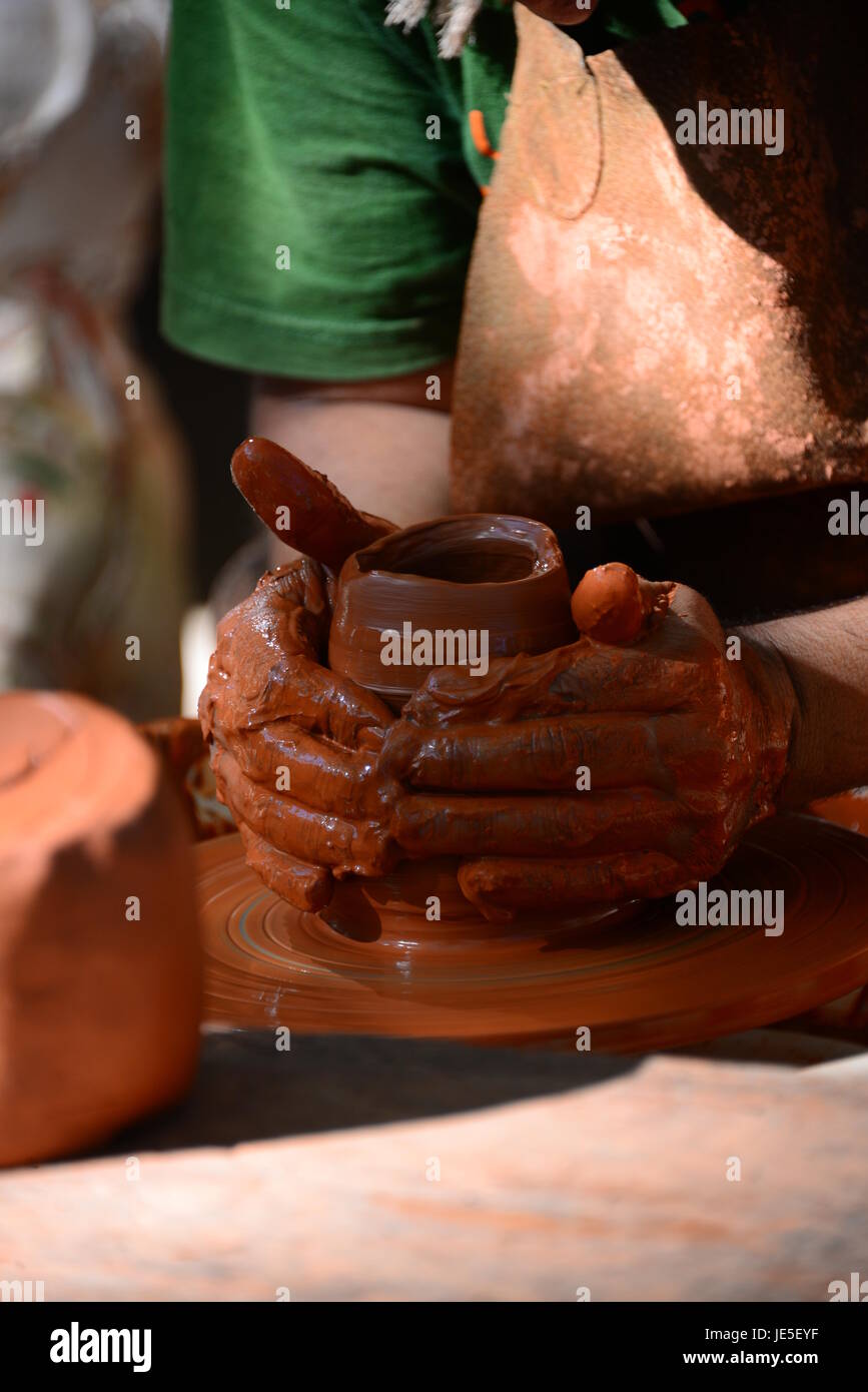 the craft of pottery in spain Stock Photo Alamy