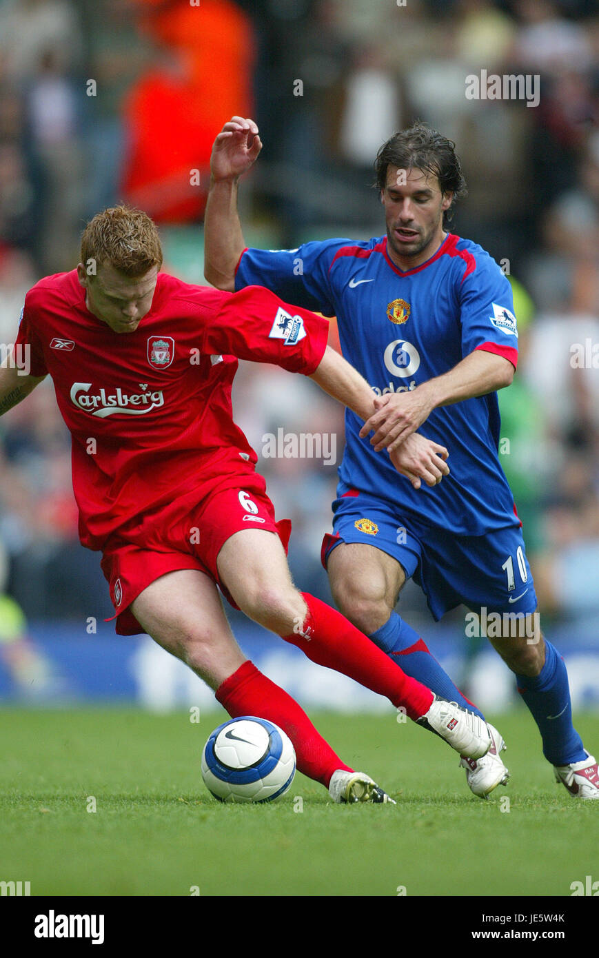 J RIISE & RUUD VAN NISTELROOY LIVERPOOL V MANCHESTER UNITED ANFIELD ...