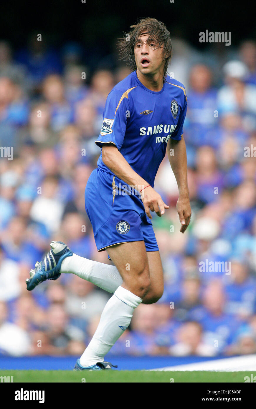 HERNAN CRESPO CHELSEA FC STAMFORD BRIDGE CHELSEA LONDON ENGLAND 21 August 2005 Stock Photo