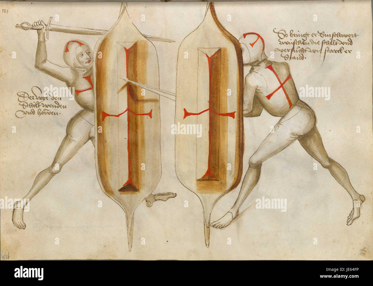 Talhoffer Grapling Historical self defense practice hi-res stock photography and images ...