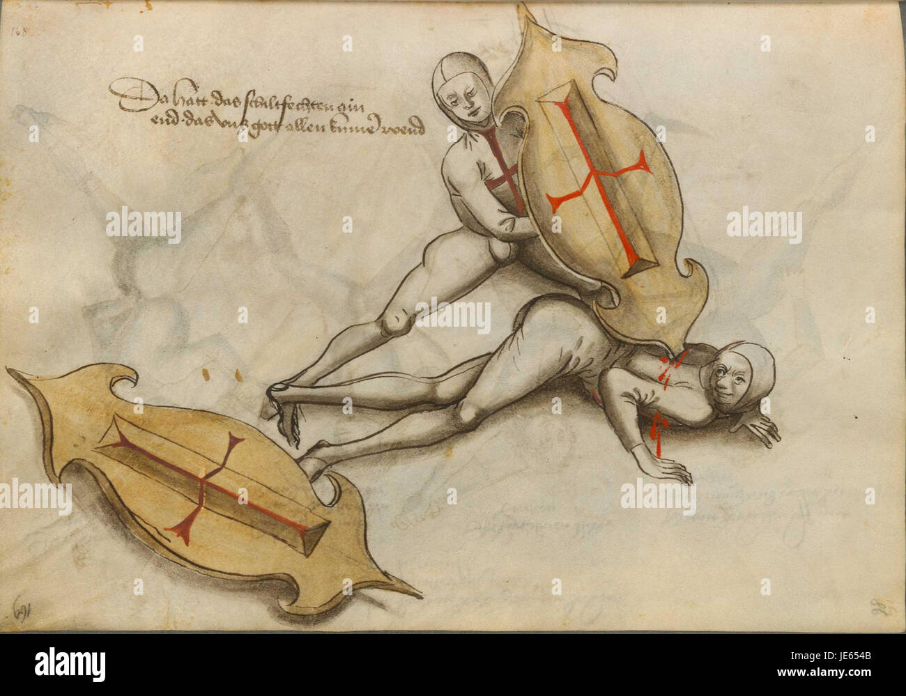 Medieval sword fight manuscript hi-res stock photography and images - Alamy