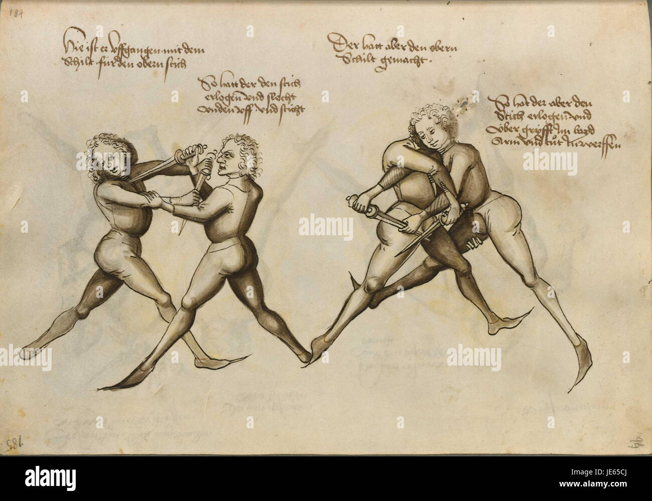 Talhoffer Drawings A page from the 'Fechtbuch' (fencing manual) by Hans Talhoffer, dated ...