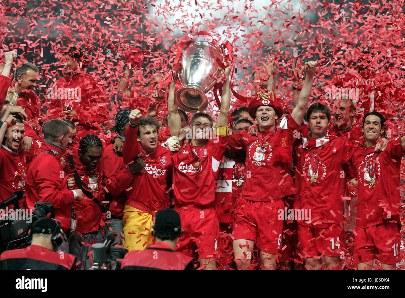 Liverpool Team European Cup Champions League Final 2005 Istambul Turkey 26 May 2005 Stock Photo Alamy