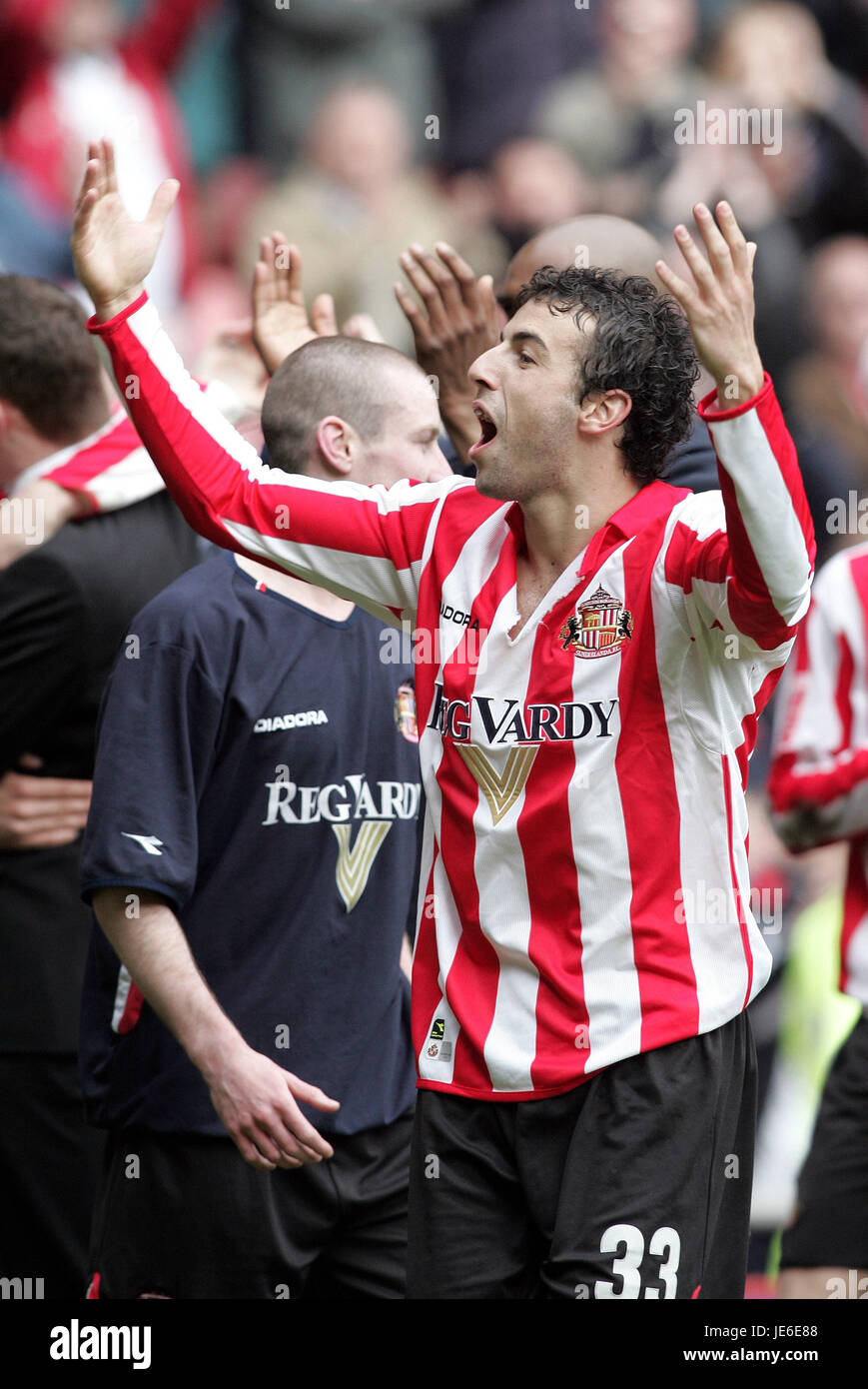 JULIO ARCA SUNDERLAND FC STADIUM OF LIGHT SUNDERLAND 23 April 2005 Stock Photo