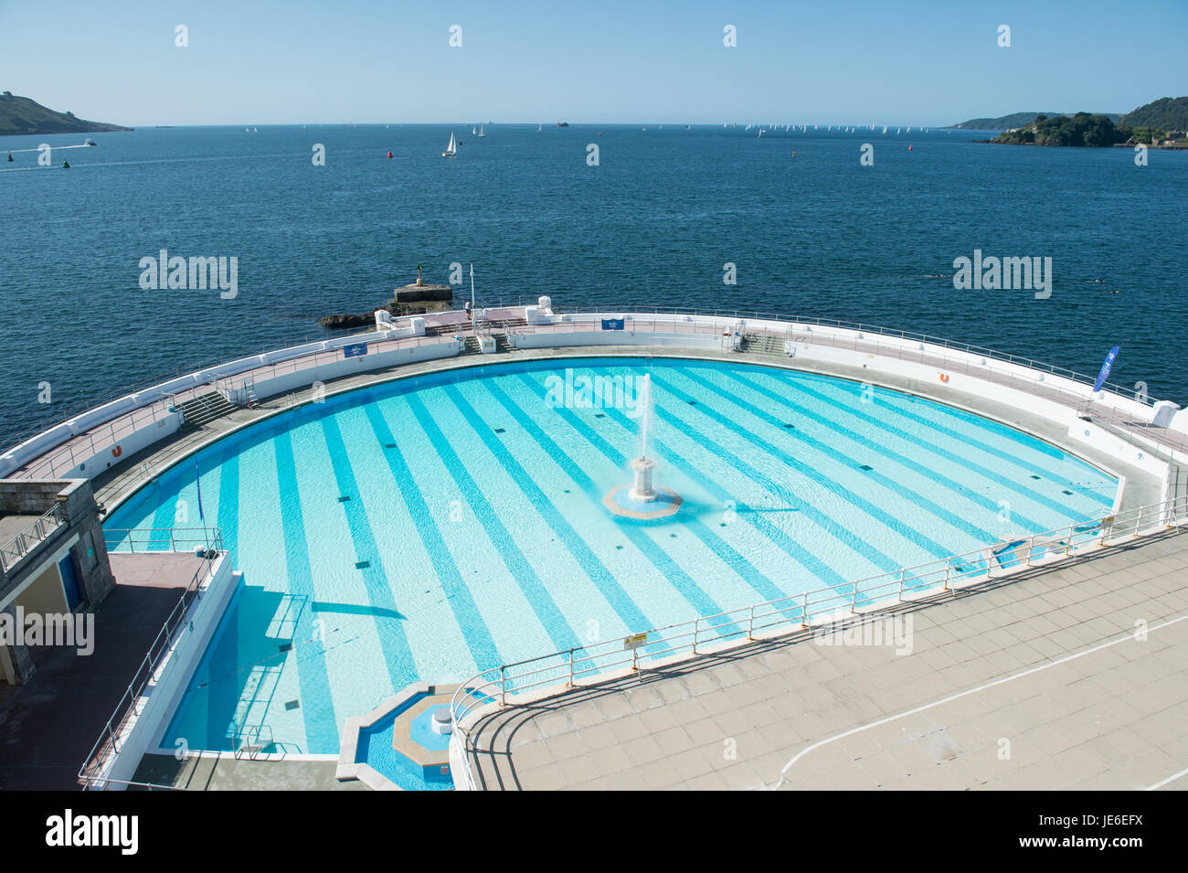 Paul Slater/PSI Inside Pool and Lido, On Plymouth Hoe, Devon Stock