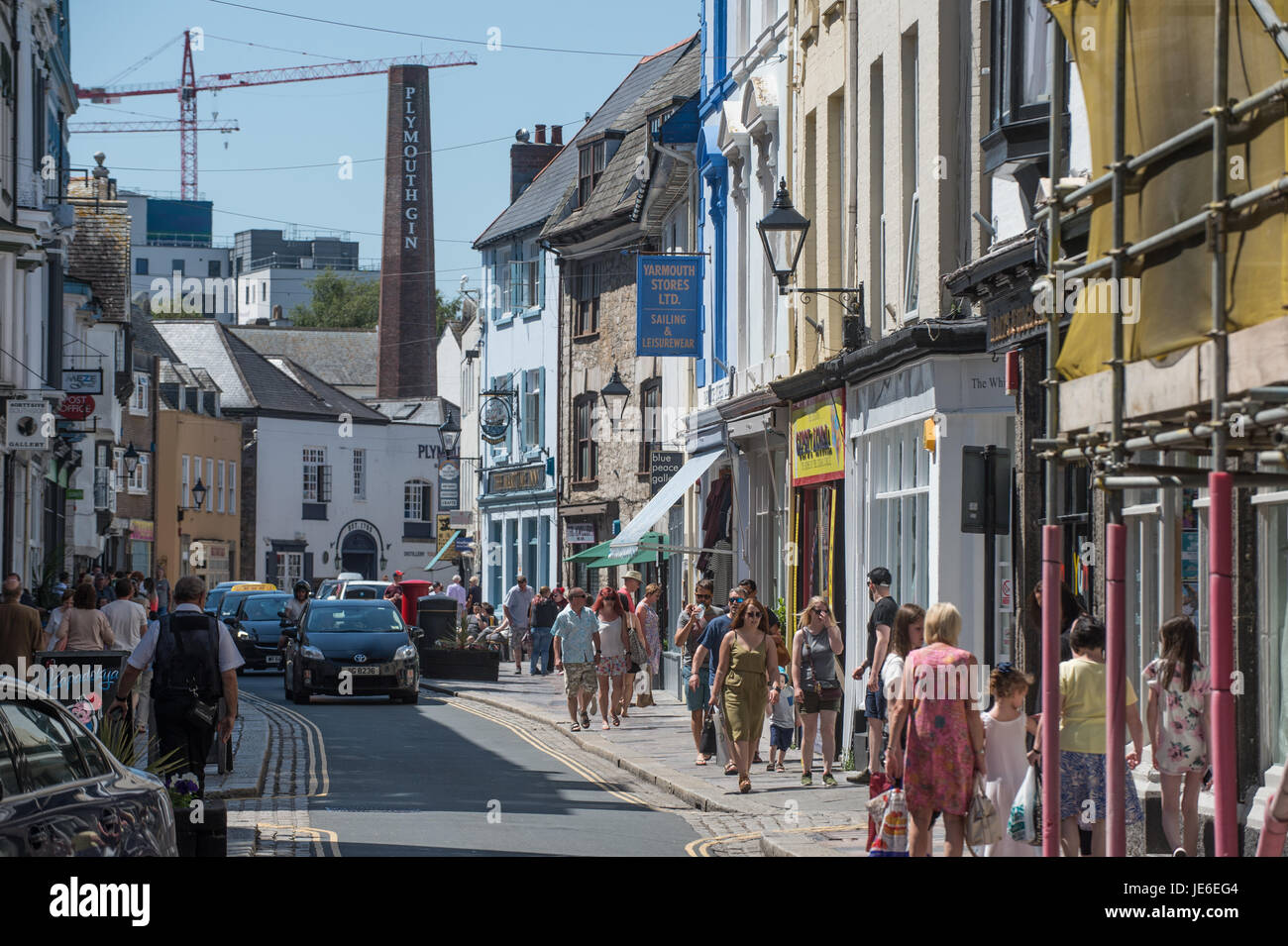 Picture by Paul Slater/PSI - Southside Street, Barbican, Plymouth Stock ...