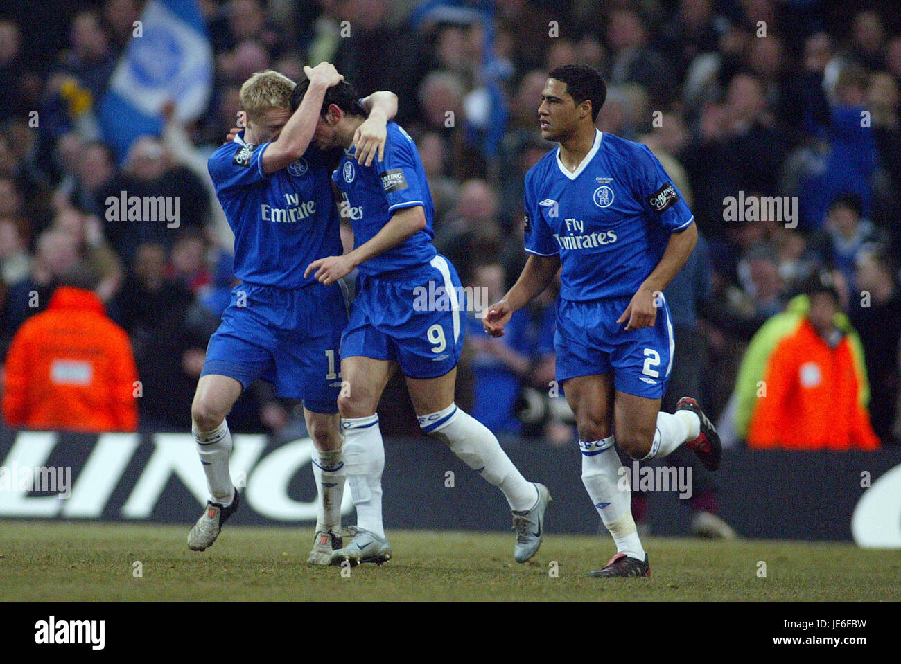 MATEJA KEZMAN CELEBRATES GOAL CHELSEA V LIVERPOOL MILLENNIUM STADIUM CARDIFF WALES 27 February 2005 Stock Photo