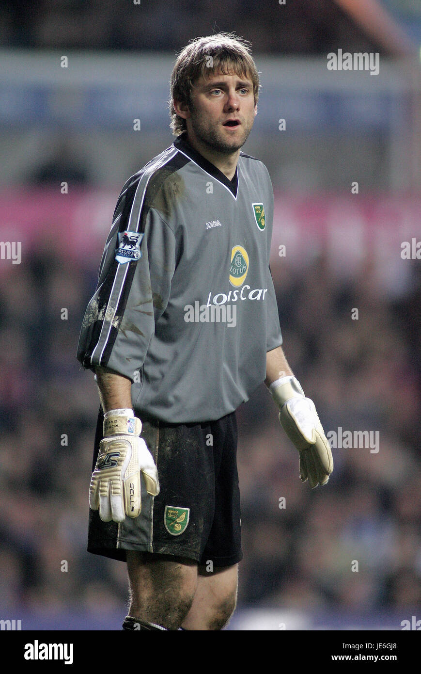 ROBERT GREEN NORWICH CITY FC VILLA PARK BIRMINGHAM ENGLAND 15 January 2005 Stock Photo