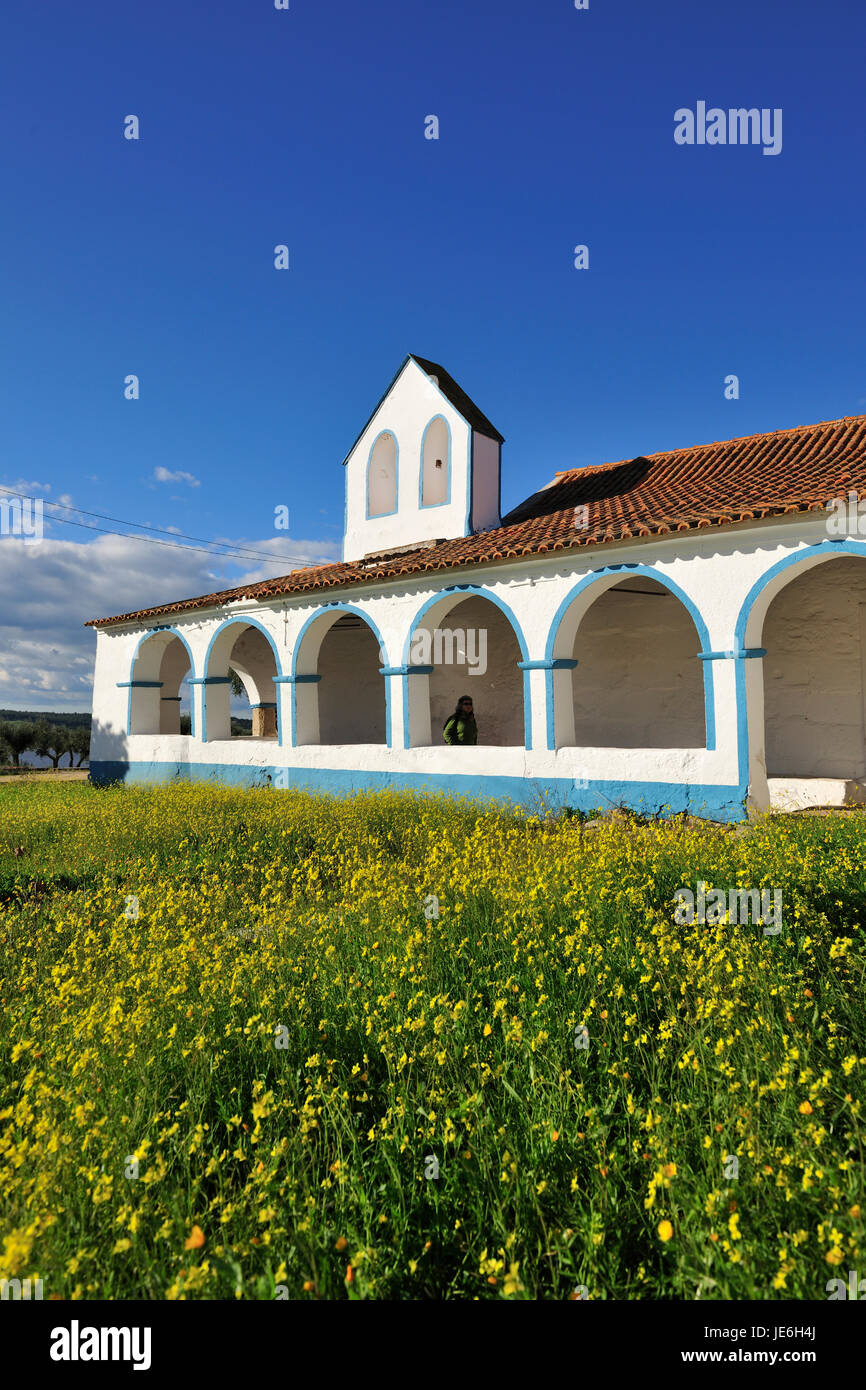 An old chapel near Avis. Alentejo, Portugal Stock Photo