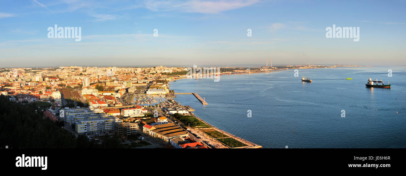 Setubal and Sado river bay, Portugal Stock Photo