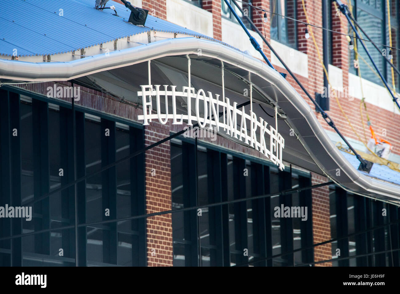 Fulton Market, New York CIty, USA Stock Photo Alamy