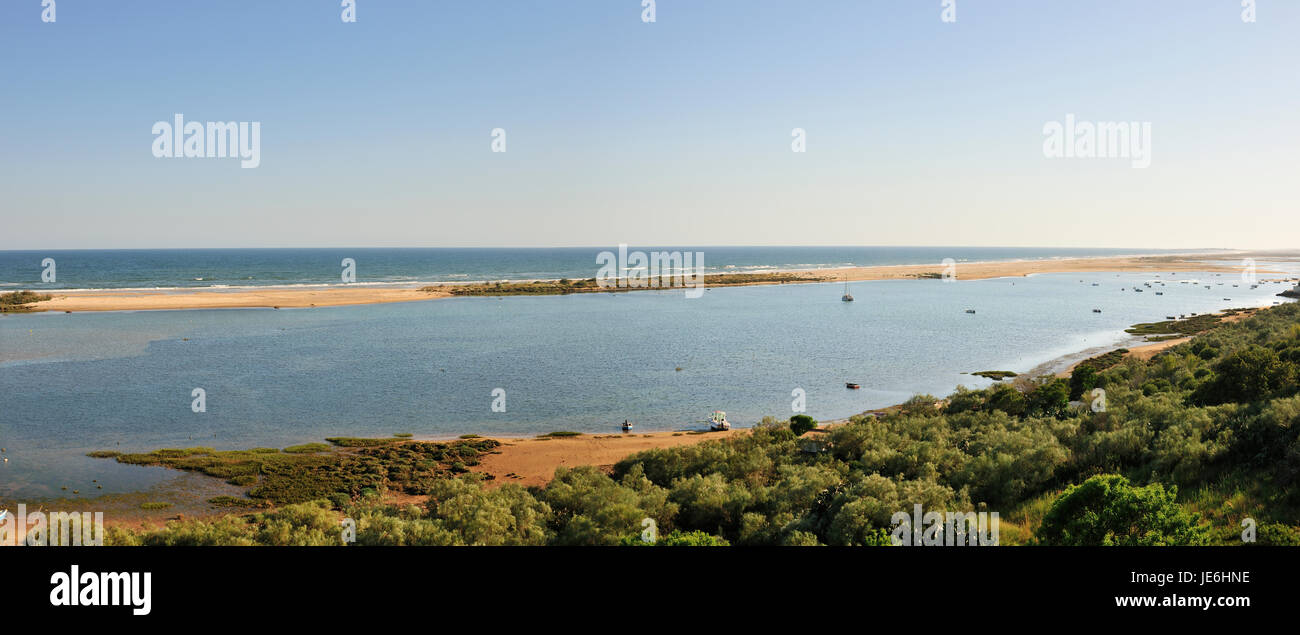 Ria Formosa Natural Park and the beaches of Algarve. Cacela-a-Velha, Portugal Stock Photo