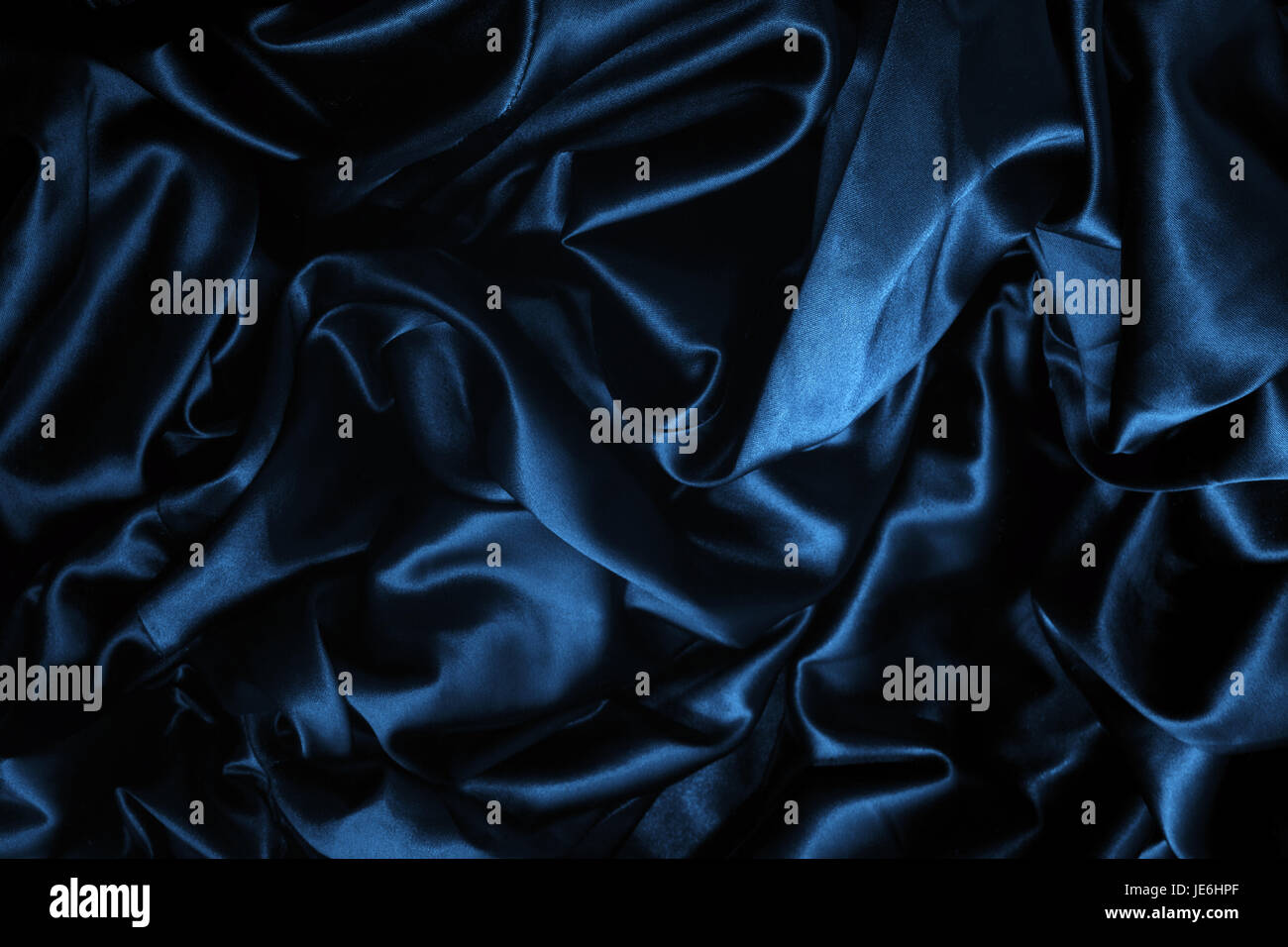 texture of a dark blue silk close up Stock Photo