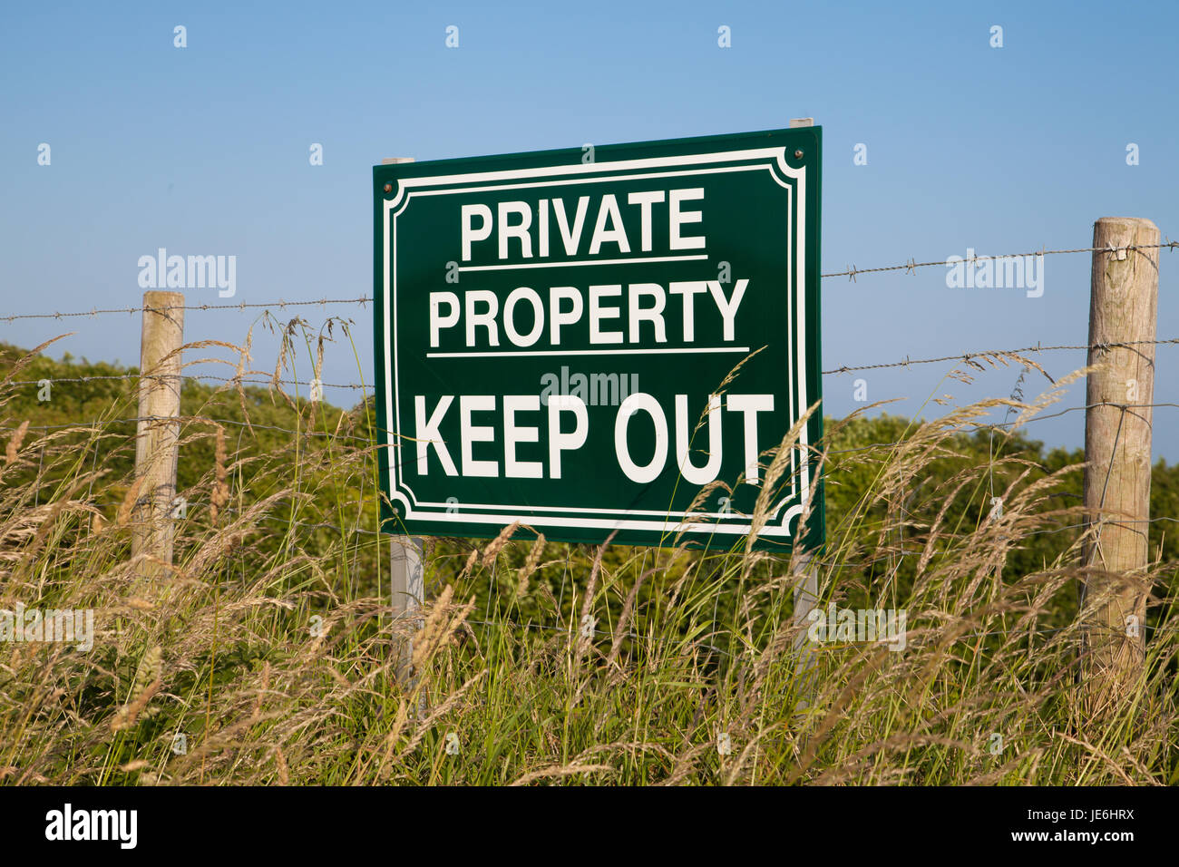 Private Property - Keep Out Sign Stock Photo