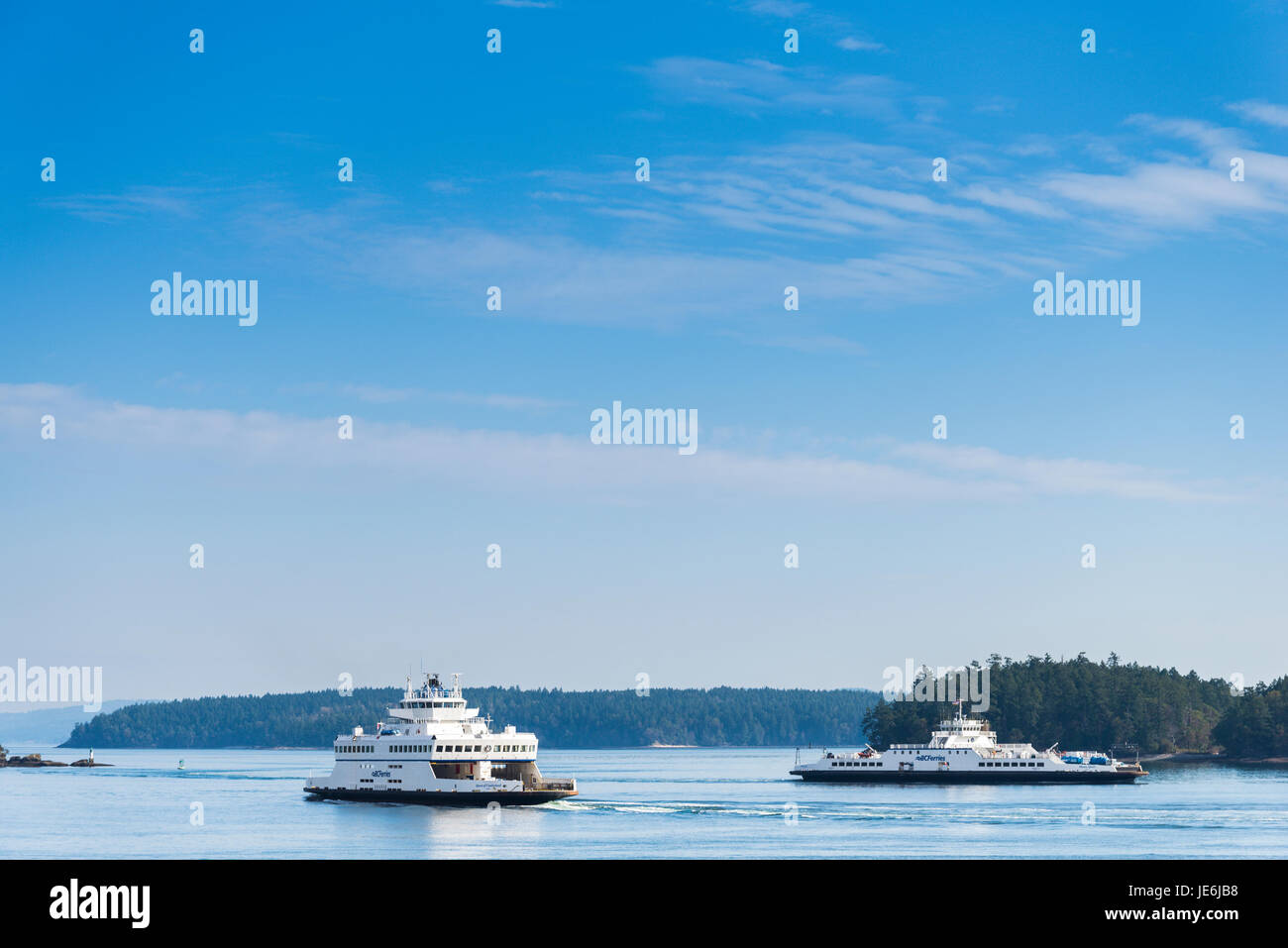 British Columbia Ferries, near Schwartz Bay, British Columbia, Canada Stock Photo