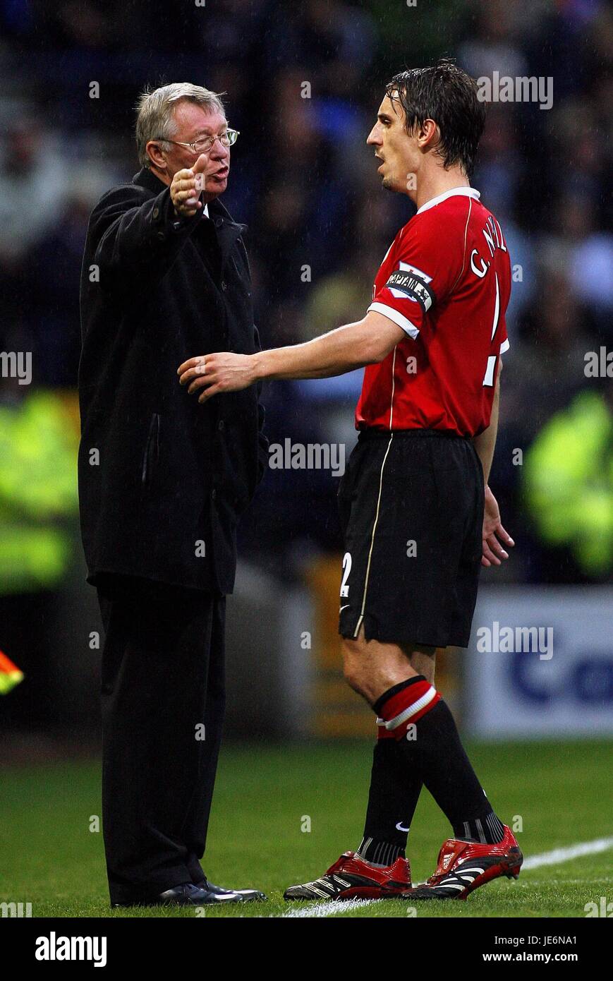 SIR ALEX FERGUSON GARY NEVILLE BOLTON V MANCHESTER UNITED REEBOK ...
