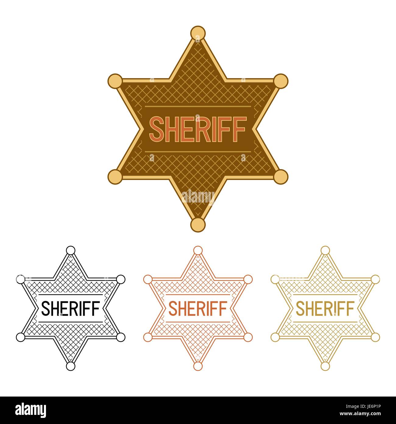 Sheriff's Star Stock Vector