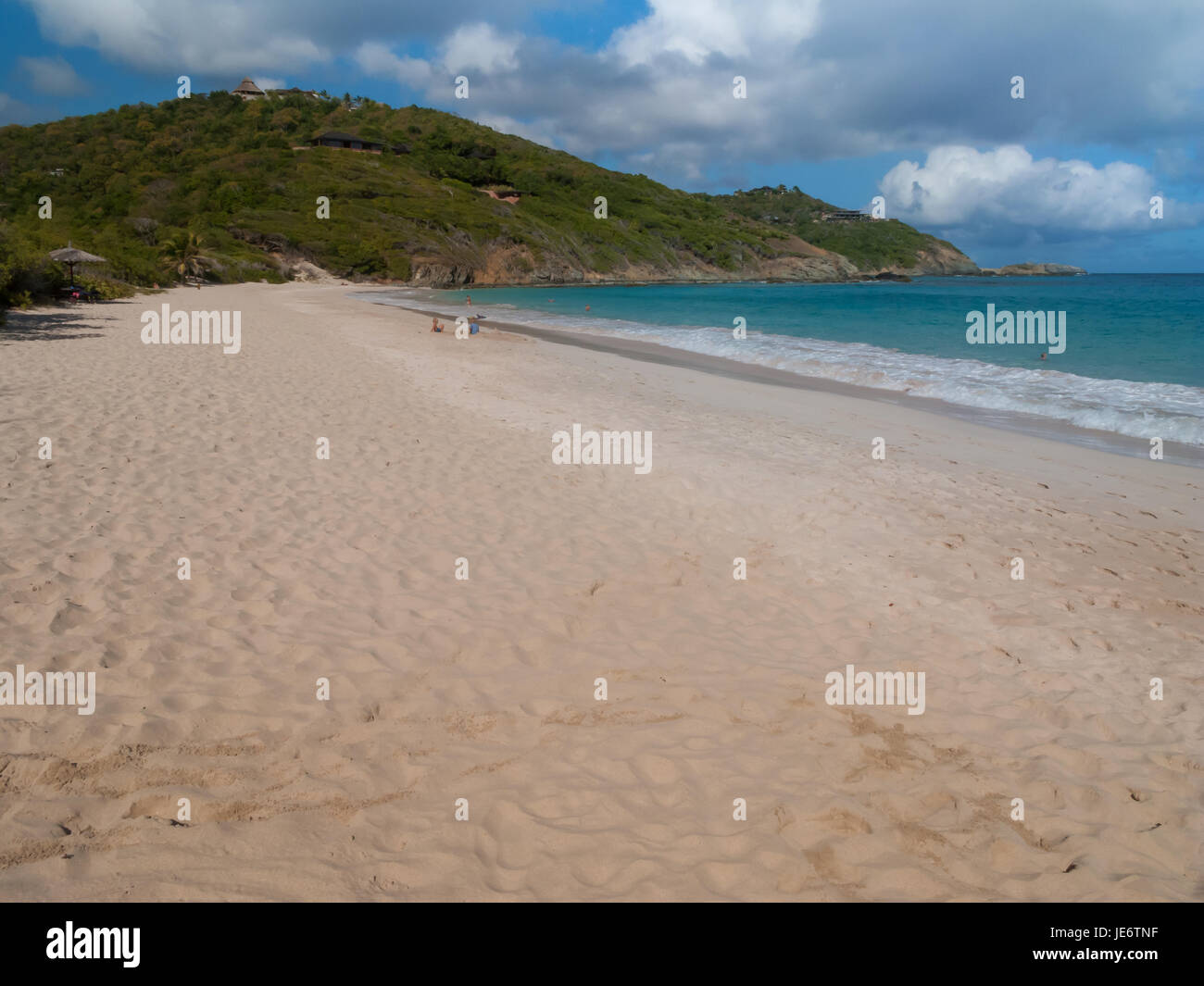 Macaroni Beach Mustique with its white sands and azure blue water Stock Photo Alamy