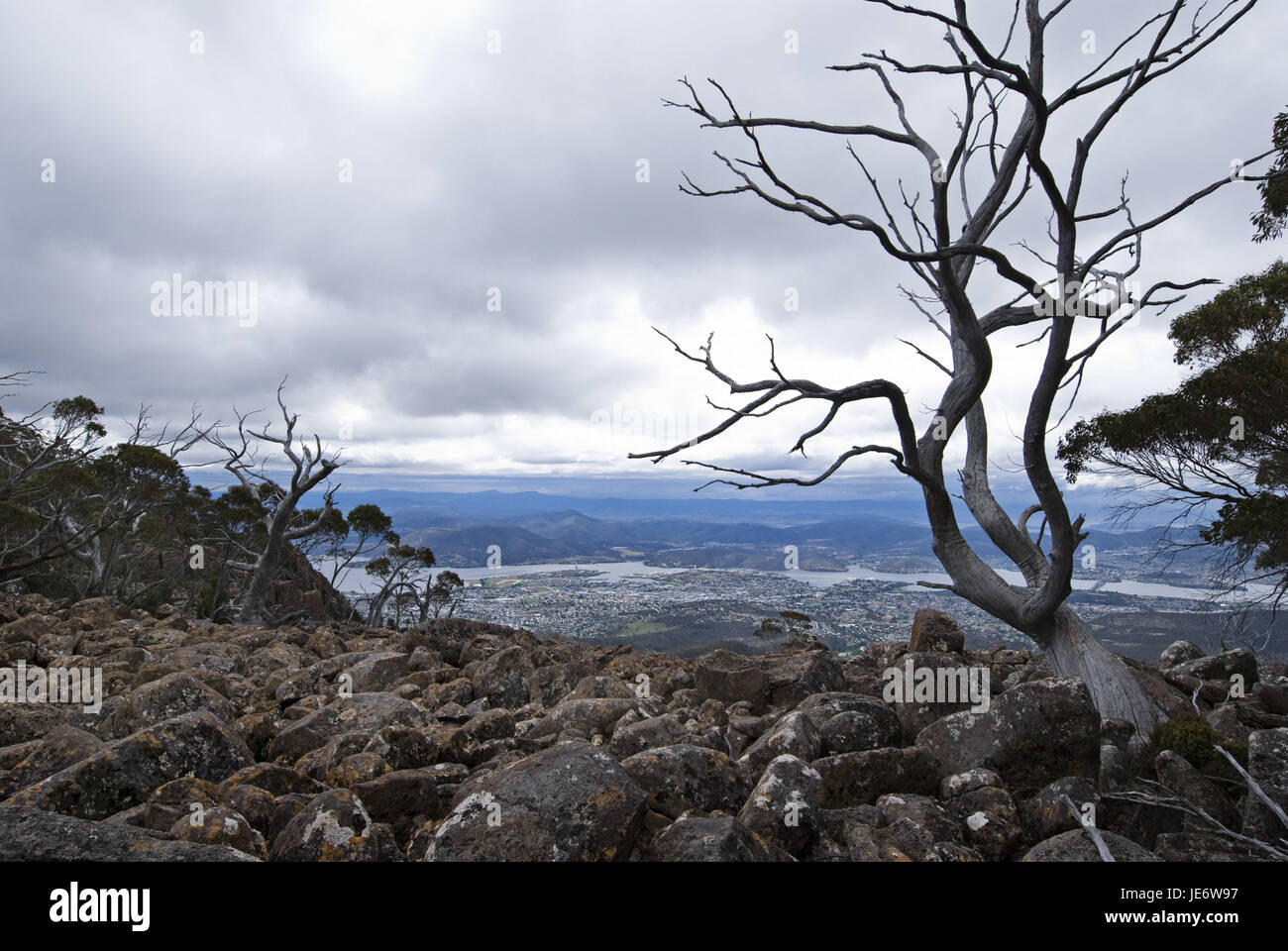 Australia, Tasmania, Hobart, Mt. Wellington, Stock Photo