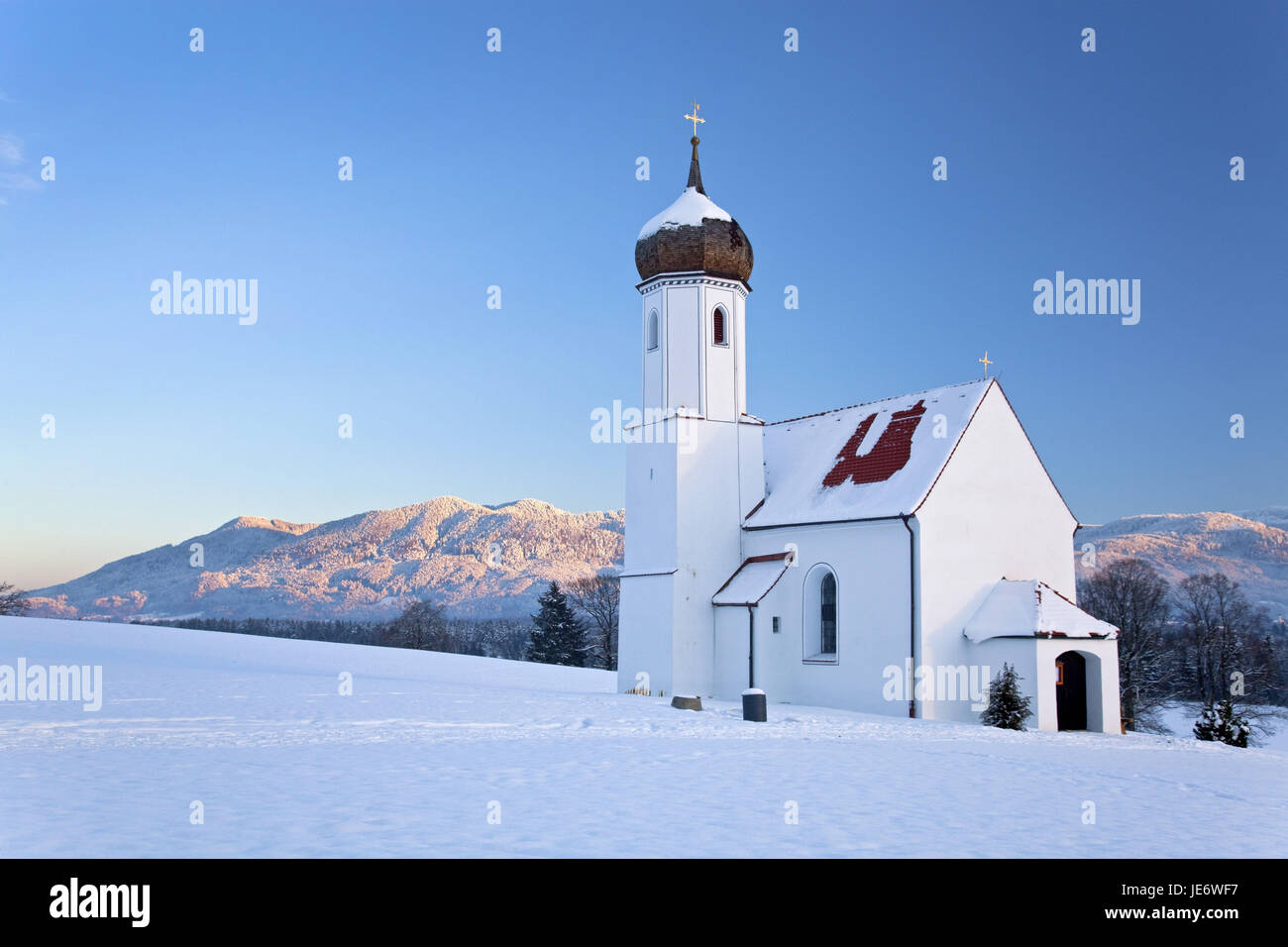 Piece Johannisrain, mountain Penz, Upper Bavaria, Bavaria, Germany, Bavarian Voralpen, foothills of the Alps, Stock Photo