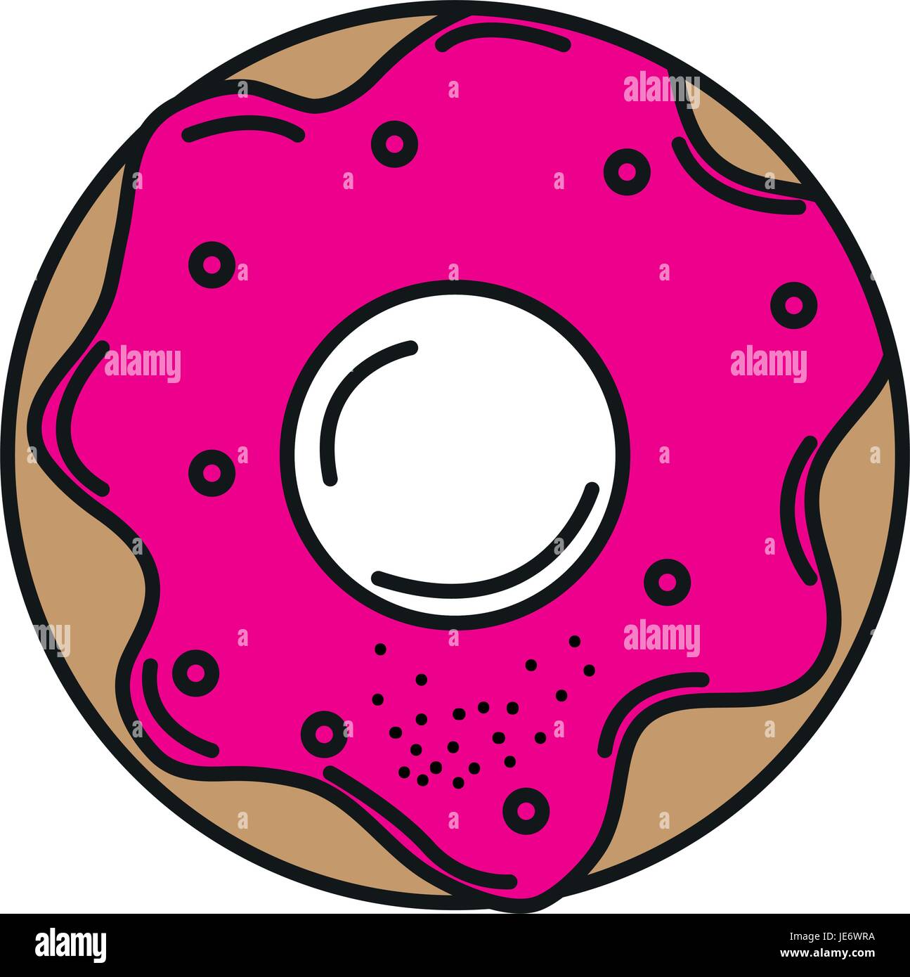 delicious sweet donut icon Stock Vector Image & Art - Alamy