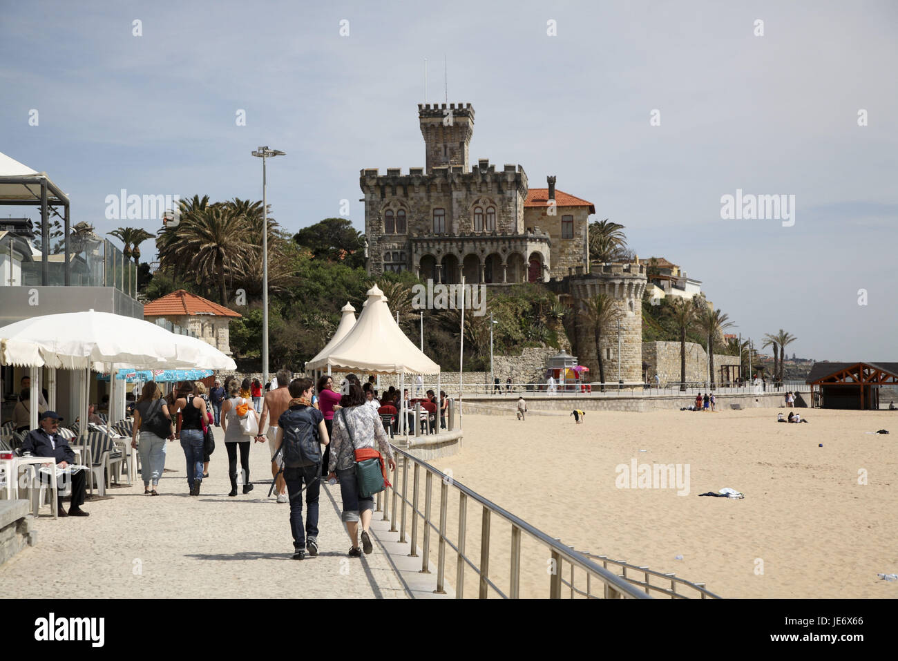 Portugal, Estoril, seafront, castle, Stock Photo
