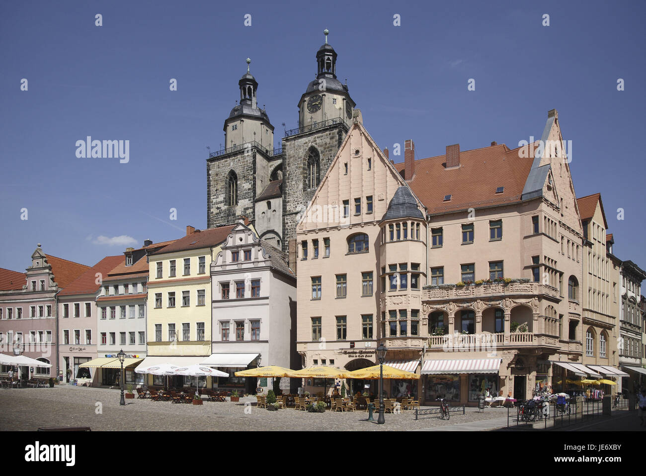Germany, SaxonyAnhalt, Wittenberg, marketplace, town church Stock Photo Alamy