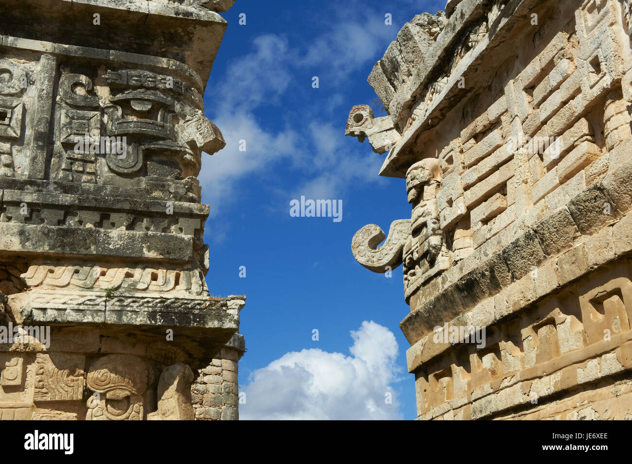 Mexico, Yucatan, Chichen Itza ruin town, UNESCO world heritage, historical Maya ruins, Stock Photo