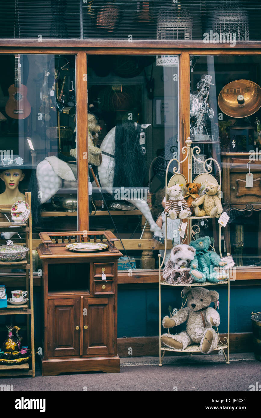 Antique shop front display in UptonuponSevern, Worcestershire