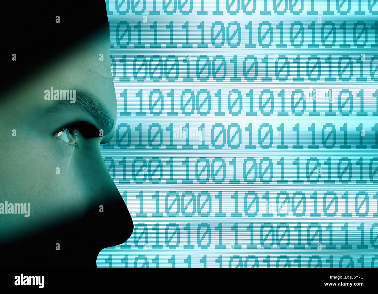 Binary code and person hi-res stock photography and images - Alamy