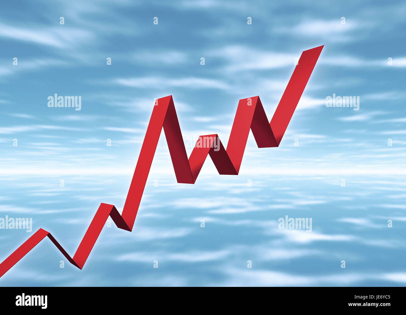 Stock market chart, bend, exchange rate, Stock Photo