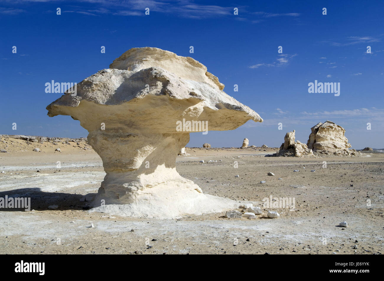 Africa, Egypt, Libyan desert, white desert, rock formations, Stock Photo