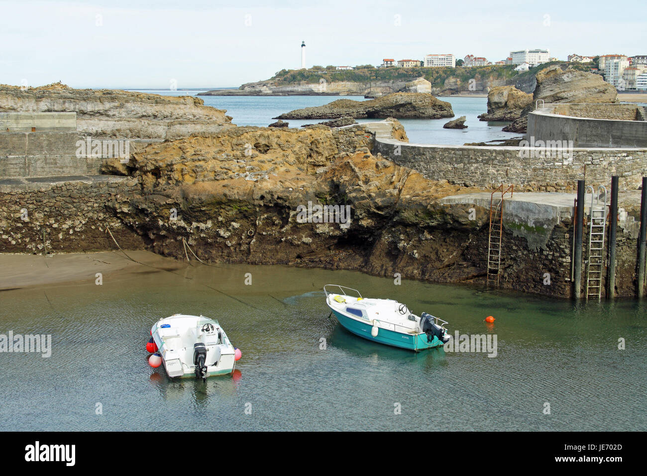 Port des Pecheurs fishing port, Biarritz, France Stock Photo