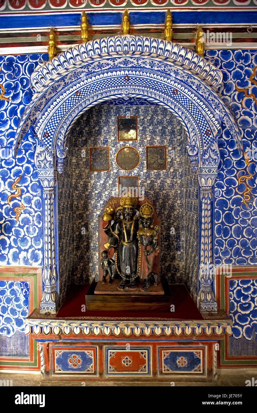 India, Rajasthan, Bikaner, fort Junagarh, Bada Mahal, audience hall ...