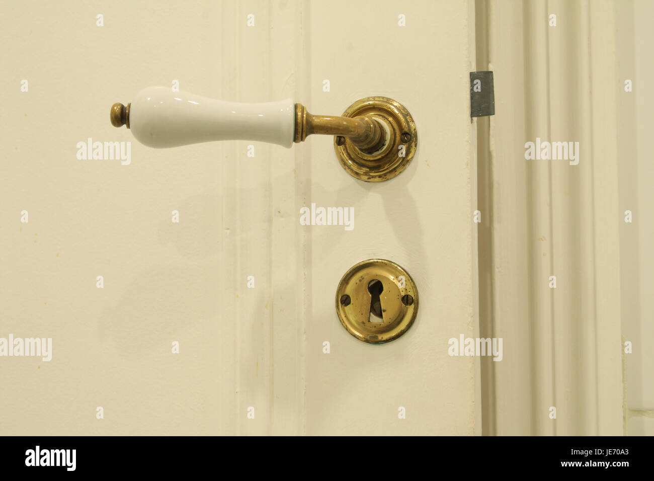 door, handle and keyhole Stock Photo Alamy