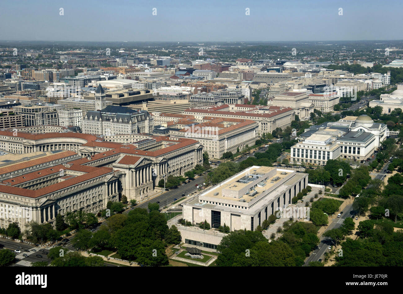 The USA, America, view at Washington D.C. and the Nationwide Mall, Stock Photo