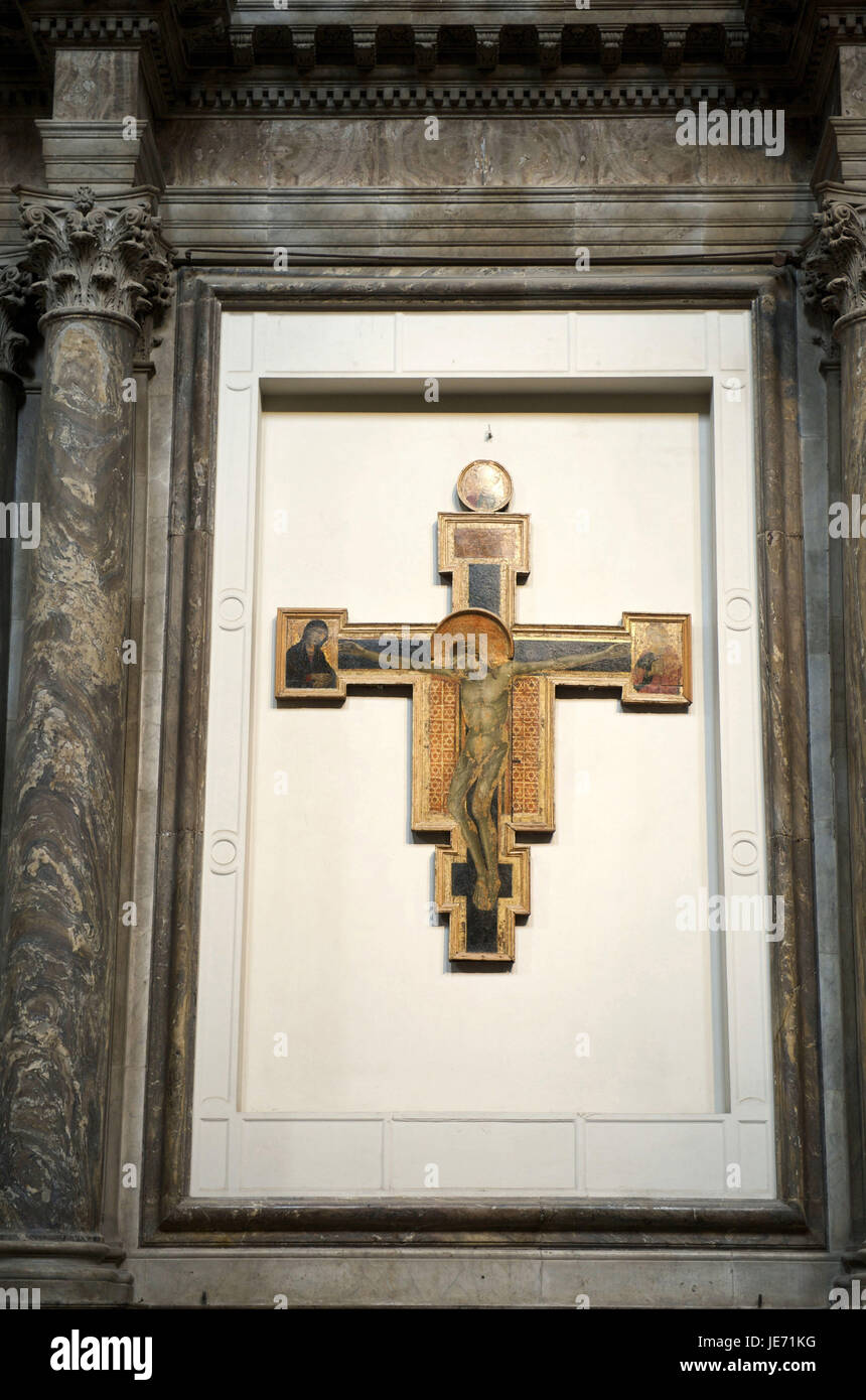 Italy, Tuscany, Siena, church Santissima Annunziata, crucifix, Stock Photo