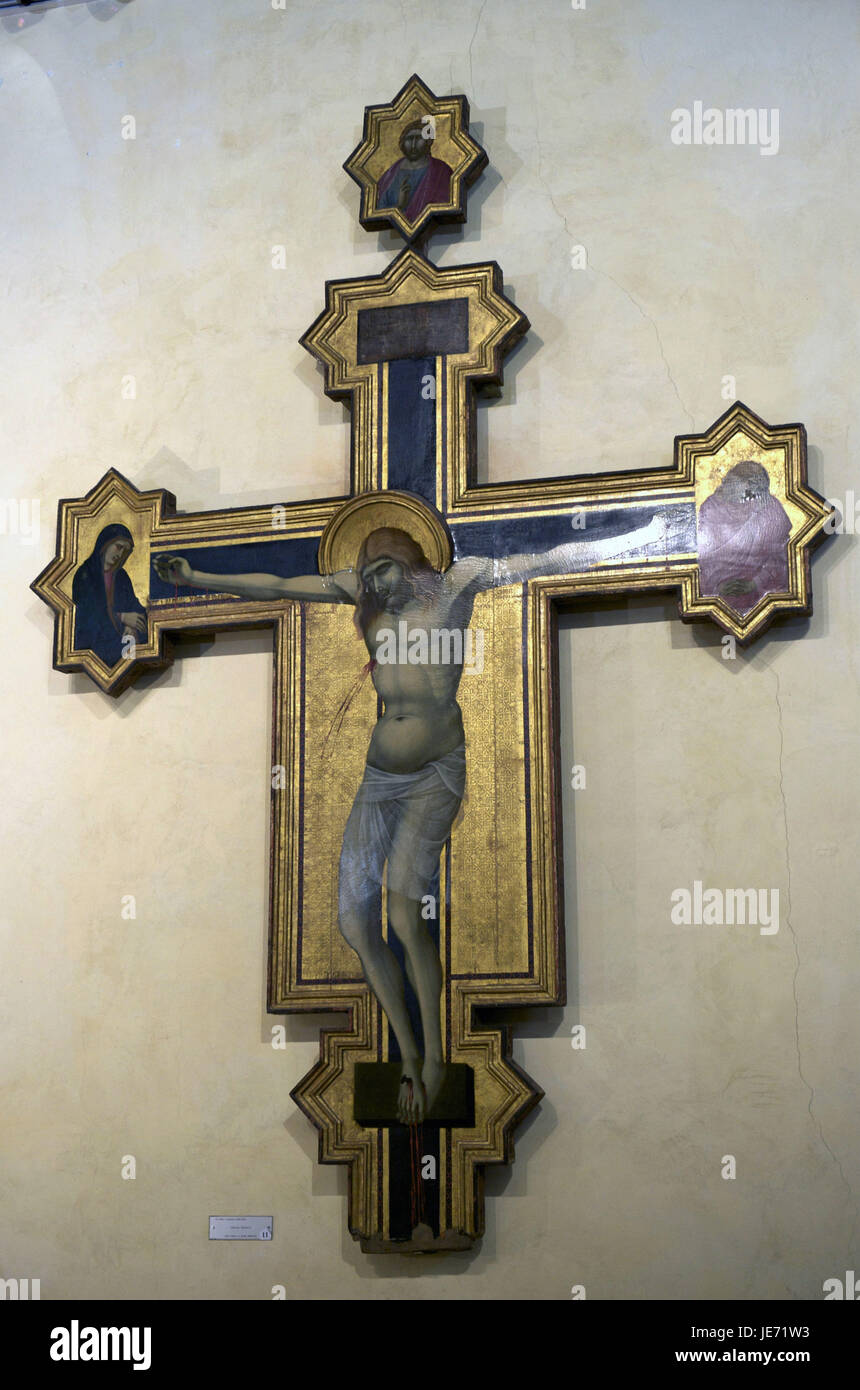 Italy, Tuscany, Cortona, Museo Diocesano, crucifix, medium close-up, Stock Photo