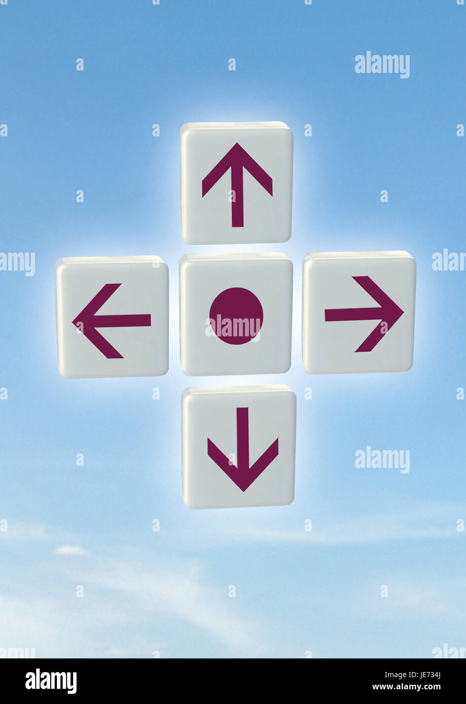 Arrows in four directions Stock Photo Alamy